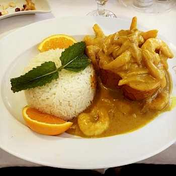 Caril de gambas